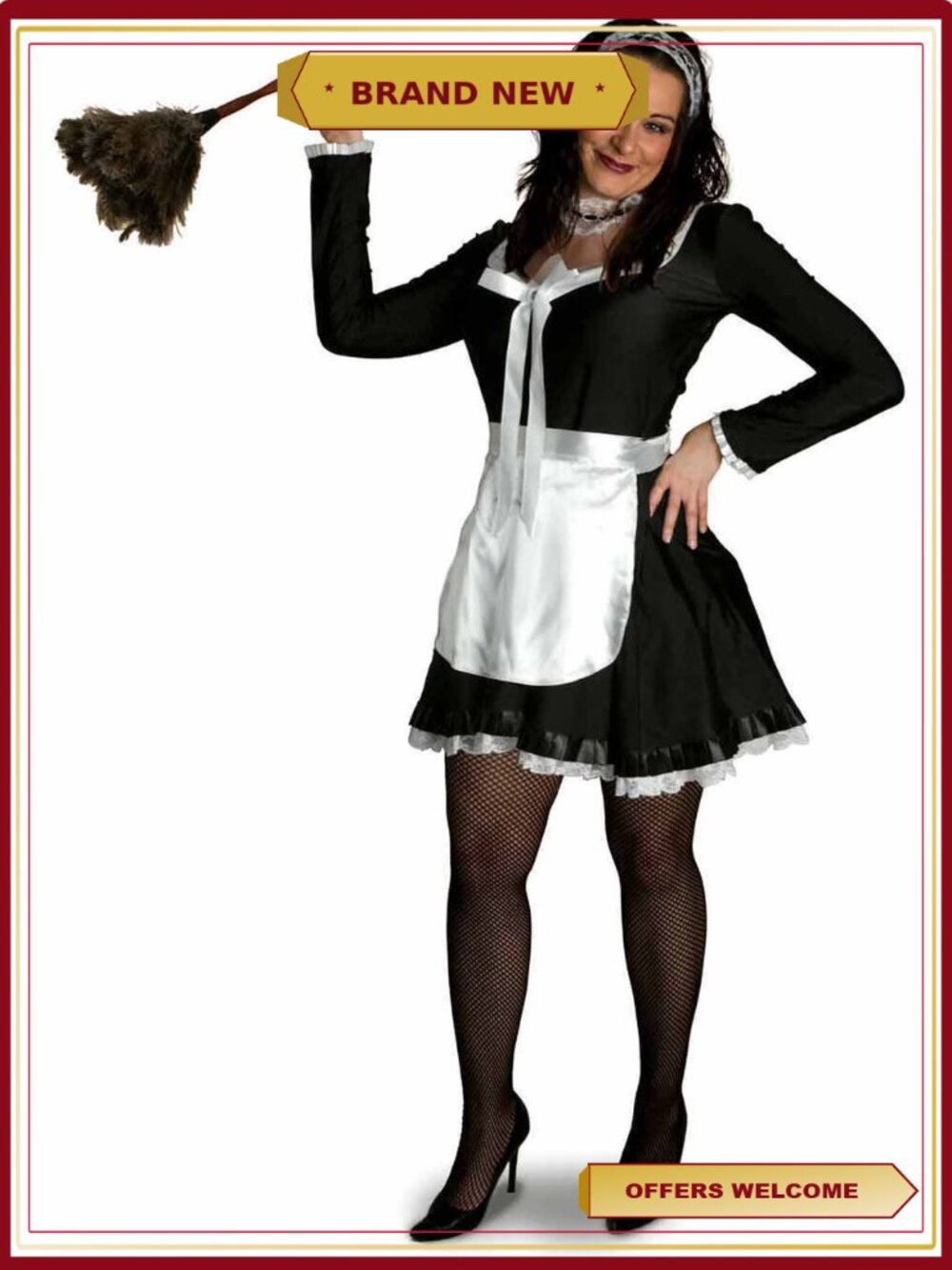 Chambermaid Plus Size Adult Halloween Costume Women's Maid Outfit